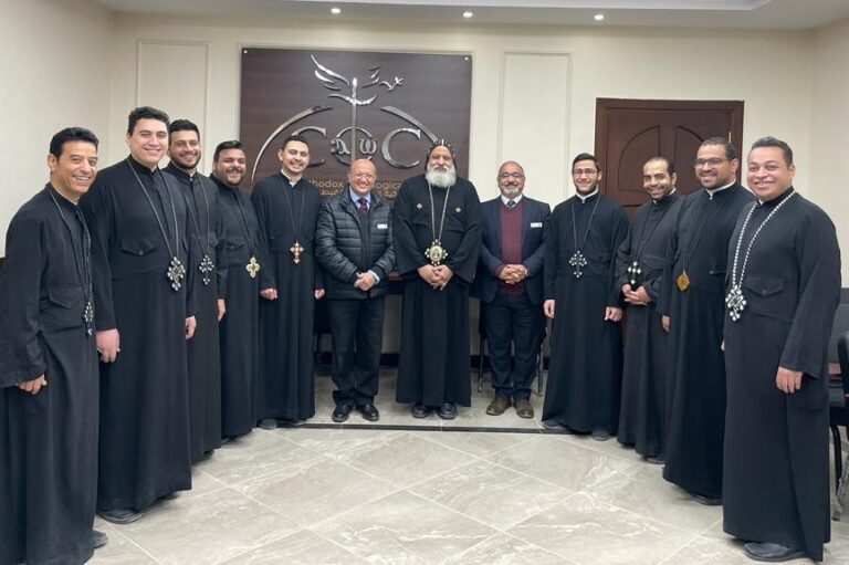 Presenting the course “Service System Management” to the students of the seminary under the patronage of His Grace Bishop Michael, Deputy of the seminary in Cairo and General Bishop of the Churches of the Waili and Hadayek El-Qobba District.