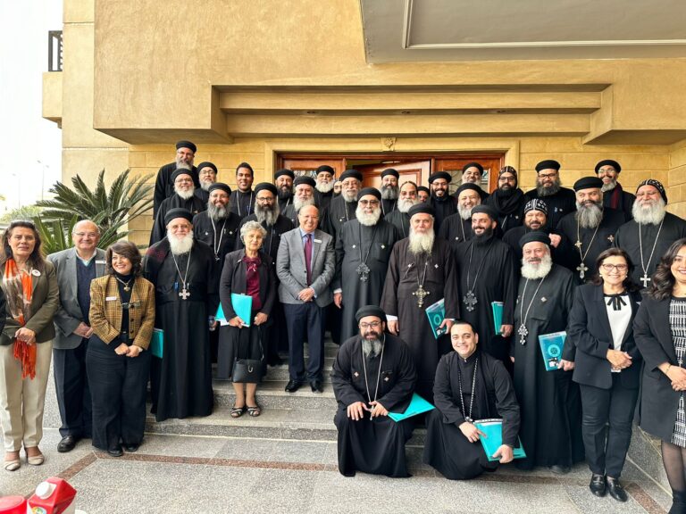 زيارة المتحدث الإعلامى للكنيسة القبطية ووفد المنسقين الإعلاميين لمقر المعهد